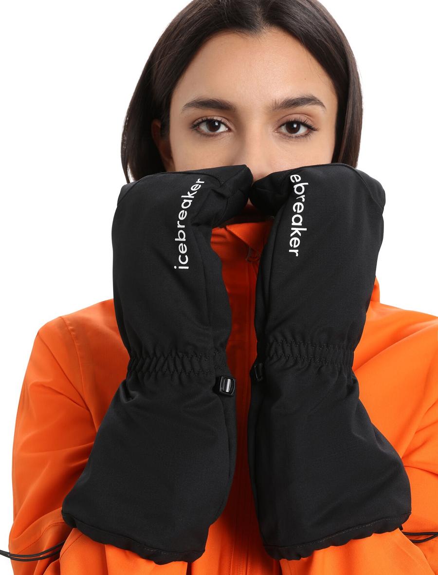 Rękawiczki Icebreaker Unisex MerinoLoft™ Mittens Damskie Czarne | PL 1454KORI